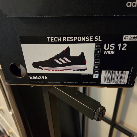 Adidas Tech Response SL Black Silver Scarlet Mens Wide Shoes EG5296 - Picture 1 of 7